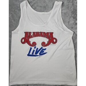 VINTAGE Alabama Tank Top Mens Medium Live 1988 Double Sided Tour Concert Country